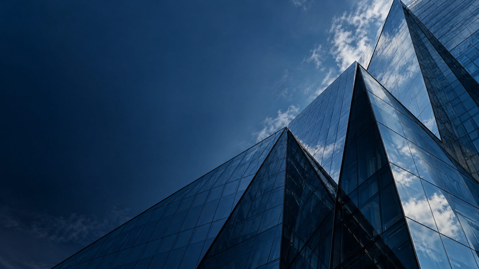 Deep blue glass architecture